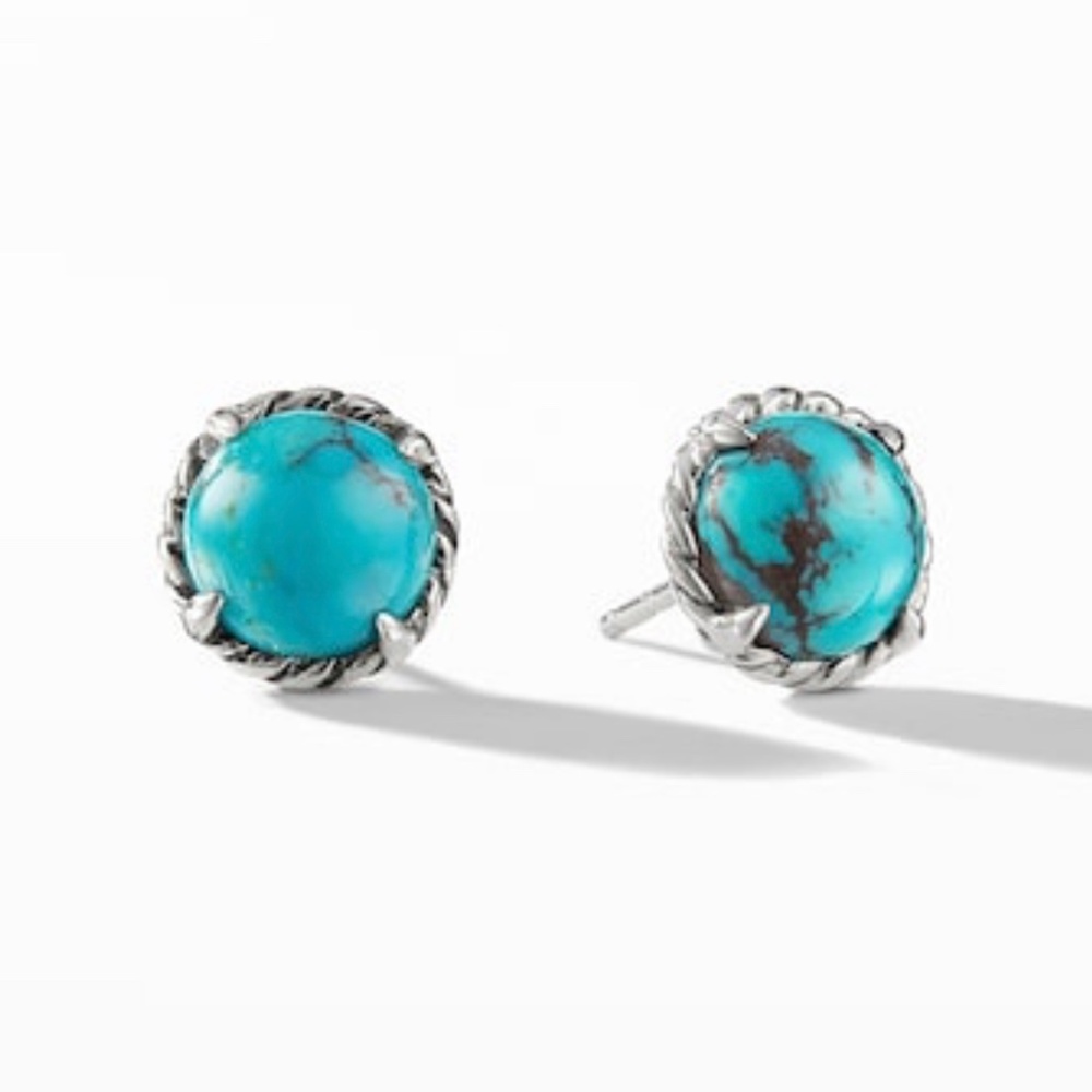 David Yurman Chatelaine Stud with Turquoise - EUC